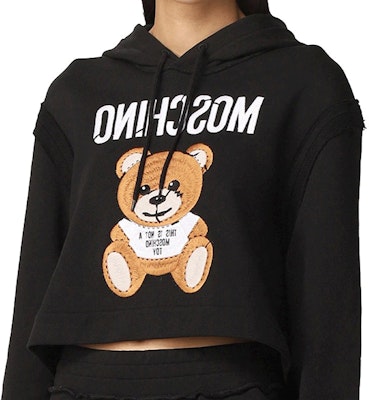 (W) MOSCHINO FW21 泰迪標誌短版連帽上衣 黑色 A1711-0427-1555 Details for (W) MOSCHINO FW21 泰迪標誌短版連帽上衣 黑色 A1711-0427-1555