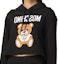 Details for (W) MOSCHINO FW21 泰迪標誌短版連帽上衣 黑色 A1711-0427-1555