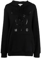 (Women) Moschino FW21 Black Hoodie with Logo Print and Drawstring 17225-527A-3555 (Women) Moschino FW21 Black Hoodie with Logo Print and Drawstring 17225-527A-3555