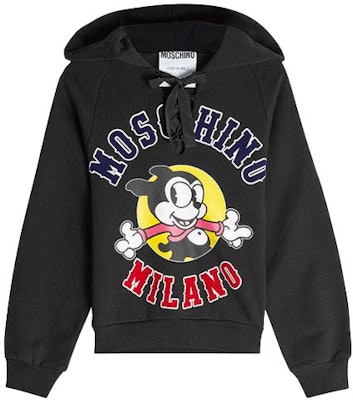 (W) MOSCHINO FW21 米奇卡通印花黑色女款長袖上衣 A1709-0527-3555 Order (W) MOSCHINO FW21 米奇卡通印花黑色女款長袖上衣 A1709-0527-3555