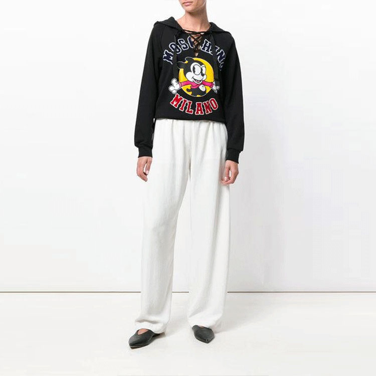 Lookbook (W) MOSCHINO FW21 米奇卡通印花黑色女款長袖上衣 A1709-0527-3555