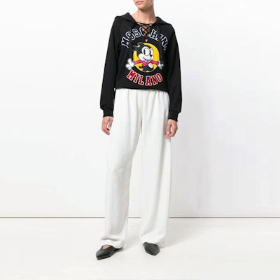 (W) MOSCHINO FW21 米奇卡通印花黑色女款長袖上衣 A1709-0527-3555 Lookbook (W) MOSCHINO FW21 米奇卡通印花黑色女款長袖上衣 A1709-0527-3555