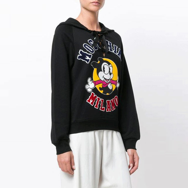 Purchase (W) MOSCHINO FW21 米奇卡通印花黑色女款長袖上衣 A1709-0527-3555