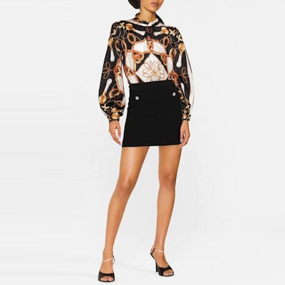 (W) MOSCHINO FW22 Camisa de Manga Larga Estampado Barroco Multicolor. J0202-5456-1555 Lookbook (W) MOSCHINO FW22 Camisa de Manga Larga Estampado Barroco Multicolor. J0202-5456-1555