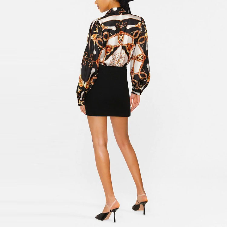 Shop (W) MOSCHINO FW22 Camisa de Manga Larga Estampado Barroco Multicolor. J0202-5456-1555