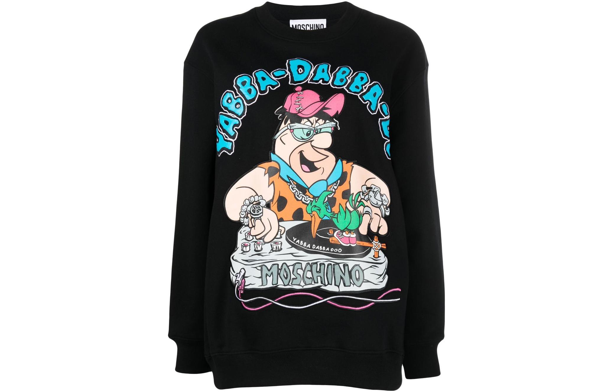 (Women) MOSCHINO FW22  Black Cotton Cartoon Print Crewneck Sweatshirt. A1799-6028-1555 圖 2