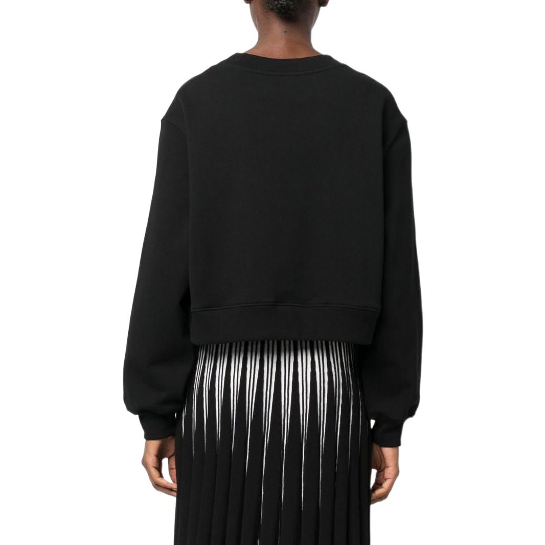 (Women) MOSCHINO FW22  Black Crewneck Sweatshirt with Solid Logo Print. A1702-5428-3555 圖 4