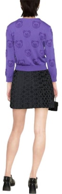 (W) モスキーノ FW22 カジュアル ソリッド Vネック セーター パープル V0927-5501-1278 Shop (W) モスキーノ FW22 カジュアル ソリッド Vネック セーター パープル V0927-5501-1278