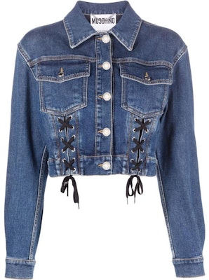 (W) Chaqueta Vaquera Corta Azul con Botones y Lazo Moschino FW22. A05325522 Buy (W) Chaqueta Vaquera Corta Azul con Botones y Lazo Moschino FW22. A05325522