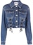 Order (W) Chaqueta Vaquera Corta Azul con Botones y Lazo Moschino FW22. A05325522