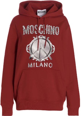 (W) MOSCHINO FW22 紅色印花標誌寬鬆連帽上衣. A1703-5428-1115 Buy (W) MOSCHINO FW22 紅色印花標誌寬鬆連帽上衣. A1703-5428-1115