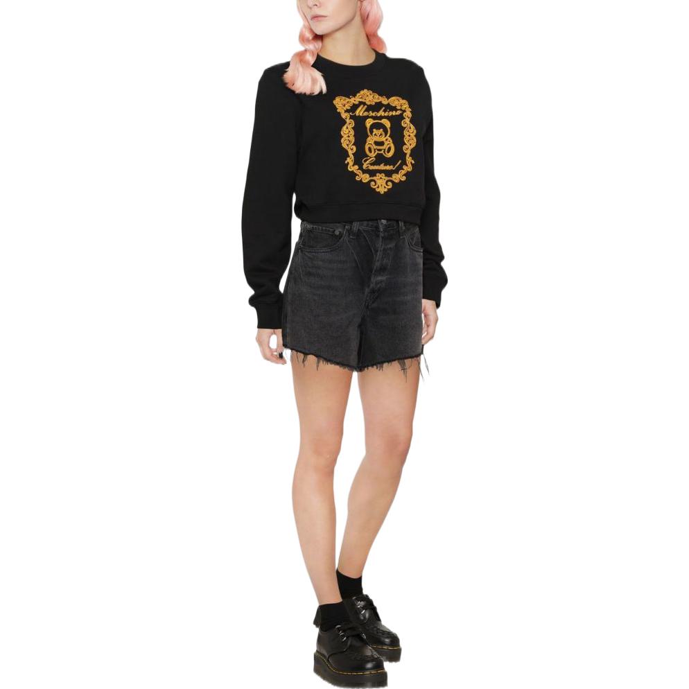 Lookbook (Women) Moschino FW22 Black Cartoon Animal Print Sweatshirt V1706-5528-1555