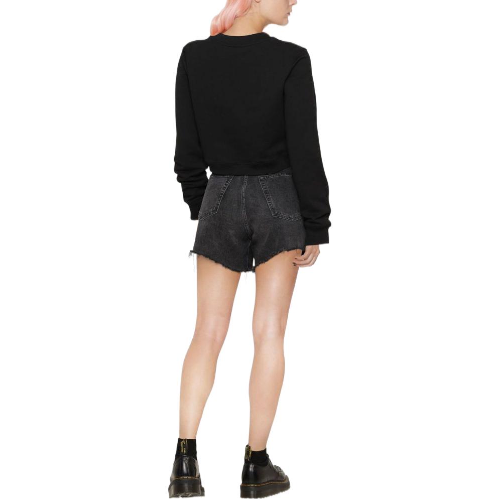 Shop (Women) Moschino FW22 Black Cartoon Animal Print Sweatshirt V1706-5528-1555