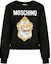 Buy (W) 모스키노 FW22 만화 로고 프린트 크루넥 스웻셔츠 블랙 여성용 V1715-5428-7555