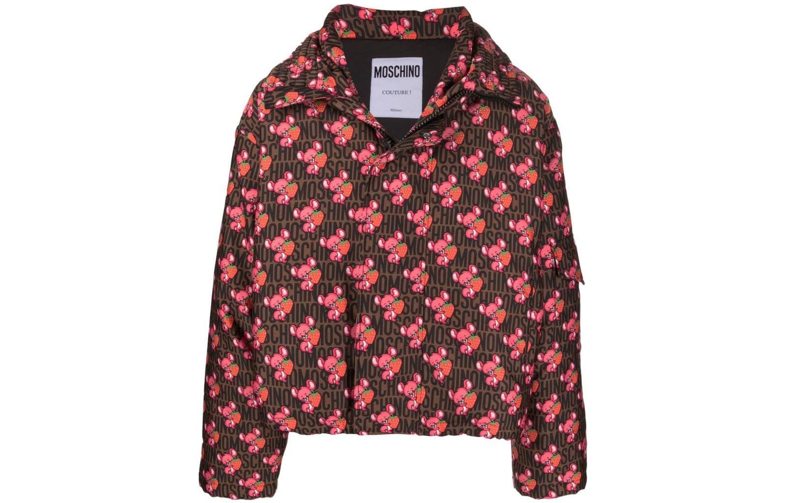 (Women) Moschino FW22 Cartoon Logo Print Hooded Jacket Multicolor Women A064270541888