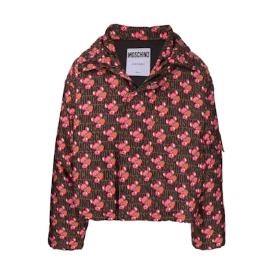 (Women) Moschino FW22 Cartoon Logo Print Hooded Jacket Multicolor Women A064270541888