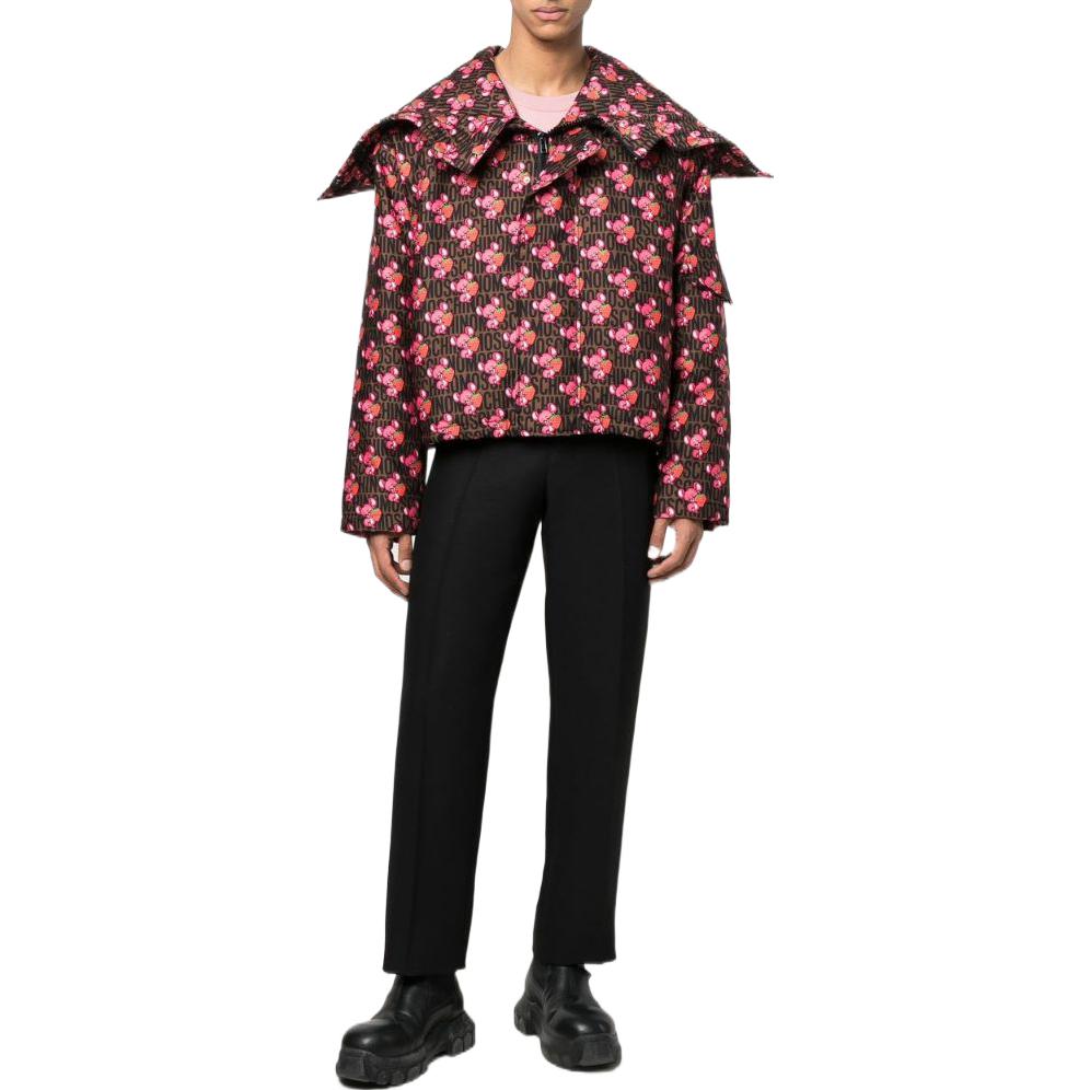 (Women) Moschino FW22 Cartoon Logo Print Hooded Jacket Multicolor Women A064270541888 圖 3