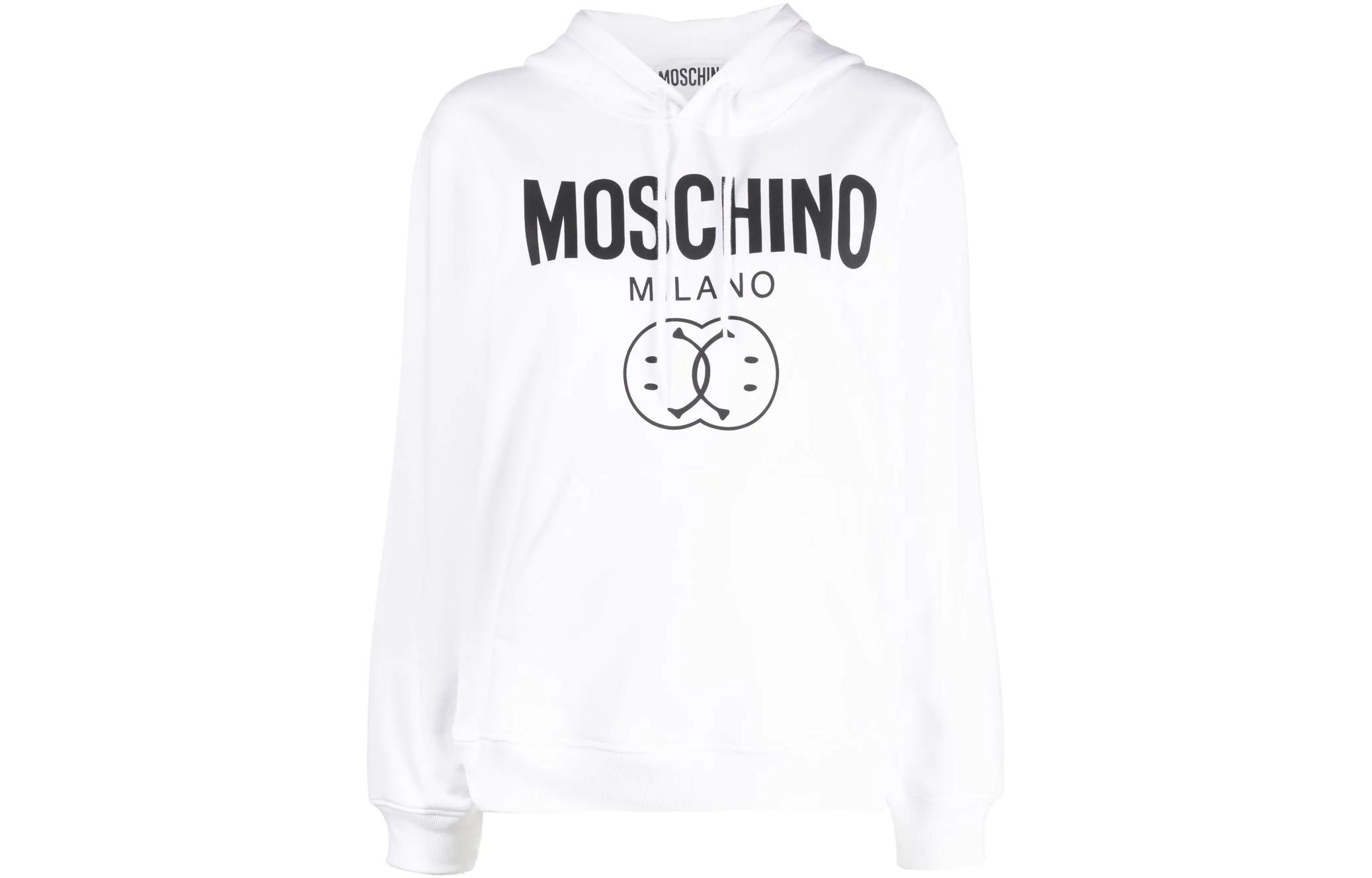 (Women) Moschino FW22 Graphic Print Pullover Hoodie Women’s White A1703-5528-2001