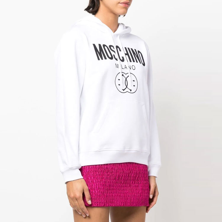 Purchase (Women) Moschino FW22 Graphic Print Pullover Hoodie Women’s White A1703-5528-2001