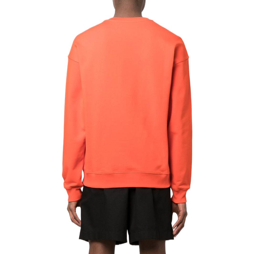 Shop (Women) Moschino FW22 Orange Logo Print Crewneck Sweatshirt A170102281125