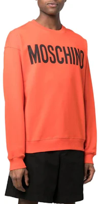 (Women) Moschino FW22 Orange Logo Print Crewneck Sweatshirt A170102281125 Purchase (Women) Moschino FW22 Orange Logo Print Crewneck Sweatshirt A170102281125