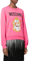 Purchase (W) Moschino FW22粉紅泰迪熊長袖Logo印花女款衛衣 V1715-5428-7211