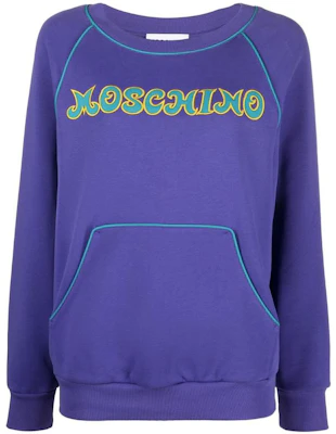 (W) Sudadera Morada Moschino FW22 con Logo Bordado. J1713-5528-3278 Order (W) Sudadera Morada Moschino FW22 con Logo Bordado. J1713-5528-3278