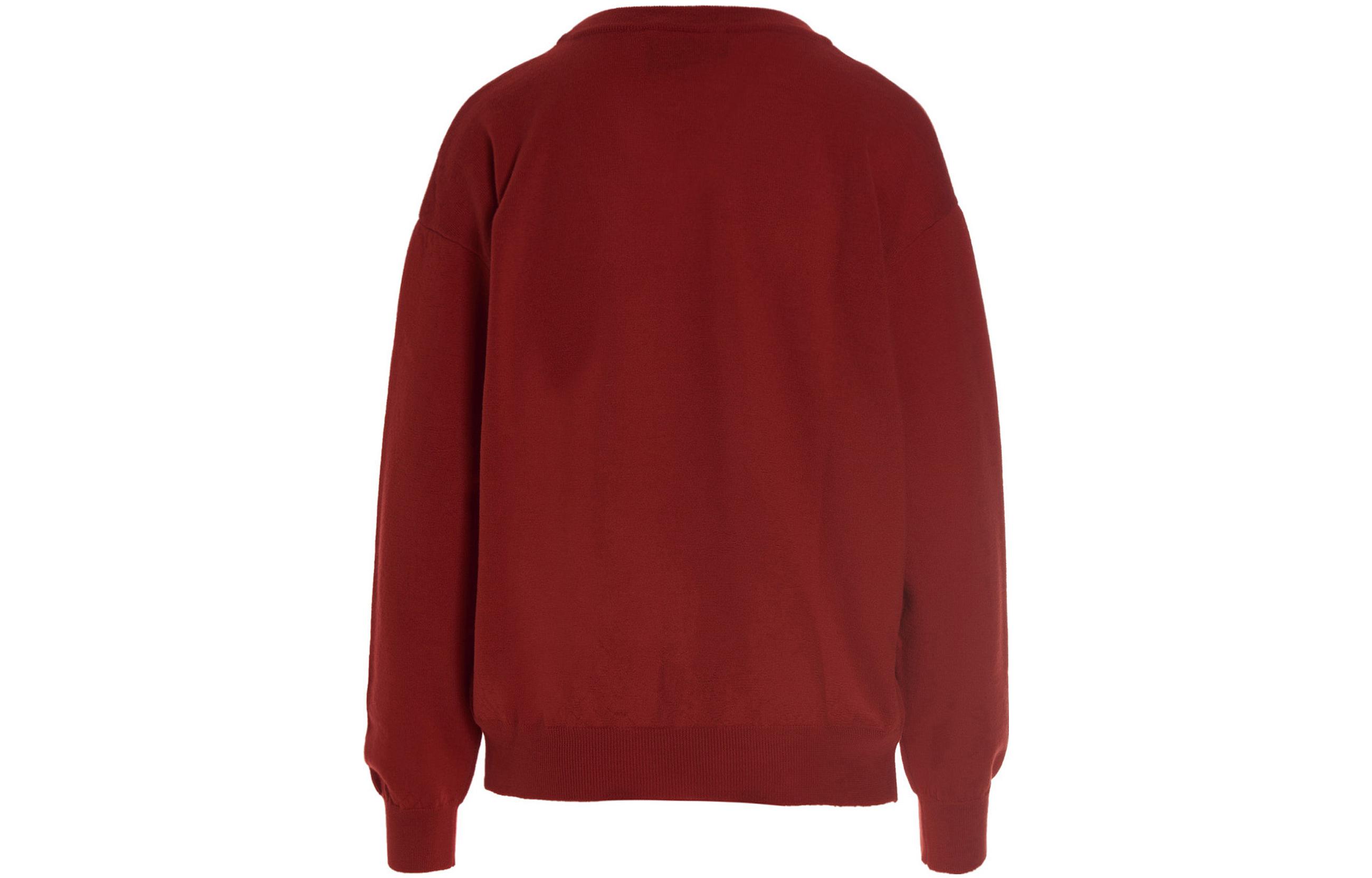 Lookbook (W) モスキーノ FW22 レッド ウールセーター ロゴベアデザイン入り. V0923-5401-2115