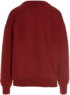 (W) モスキーノ FW22 レッド ウールセーター ロゴベアデザイン入り. V0923-5401-2115 Lookbook (W) モスキーノ FW22 レッド ウールセーター ロゴベアデザイン入り. V0923-5401-2115