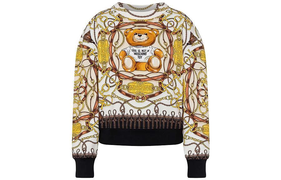 Order (W) 모스키노 FW22 테디베어 프린트 크루넥 풀오버 스웨트셔츠 브라운. AEF222E-0A17055527-1003