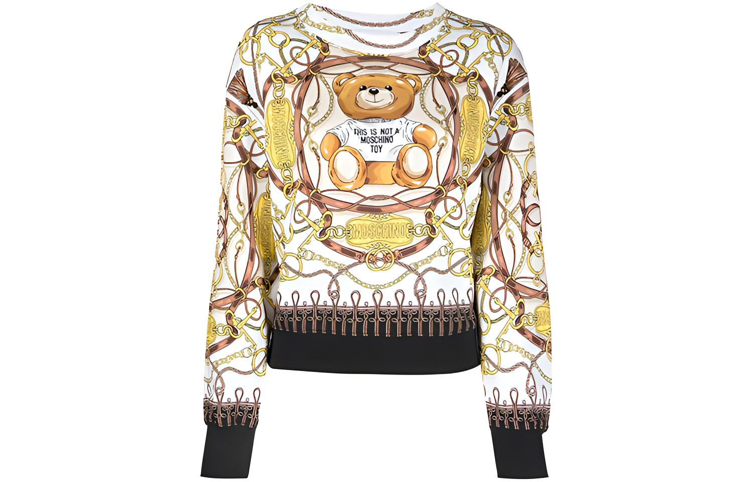 (Women) Moschino FW22 Teddy Bear Print Crewneck Sweatshirt - Multicolor A1705-5527-1003