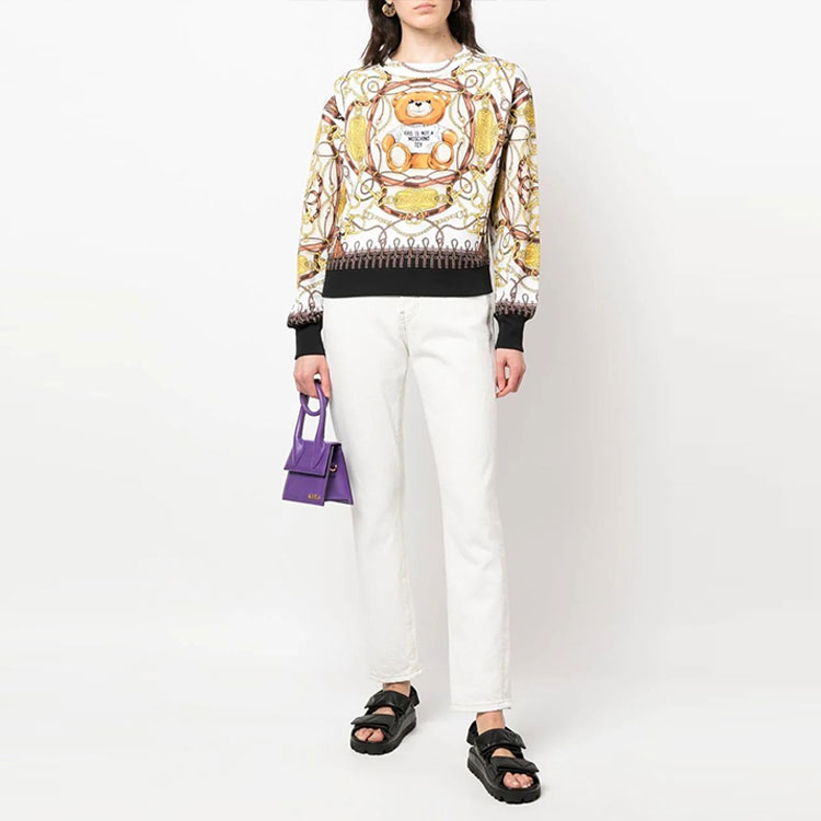 (Women) Moschino FW22 Teddy Bear Print Crewneck Sweatshirt - Multicolor A1705-5527-1003 圖 3