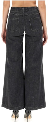 (W) 모스키노 FW23 블랙 플레어 데님 진 지퍼 프론트 디자인. A0334-5423-0555 Shop (W) 모스키노 FW23 블랙 플레어 데님 진 지퍼 프론트 디자인. A0334-5423-0555