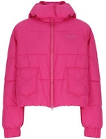 (Women) MOSCHINO FW23 Solid Color Hooded Zip Jacket Purple Red. A0609-8720-0244 (Women) MOSCHINO FW23 Solid Color Hooded Zip Jacket Purple Red. A0609-8720-0244