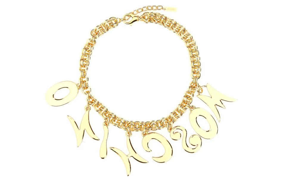 (Women) MOSCHINO Gold Letter Pendant Necklace for Women. 915984271888