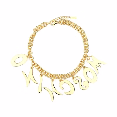 (Women) MOSCHINO Gold Letter Pendant Necklace for Women. 915984271888