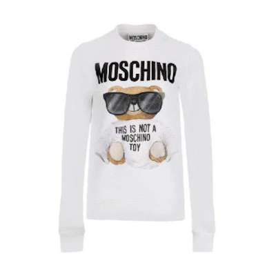 (Women) MOSCHINO Graphic Print Crewneck Long Sleeve Sweatshirt Women’s Grey EV1708-5527-1001