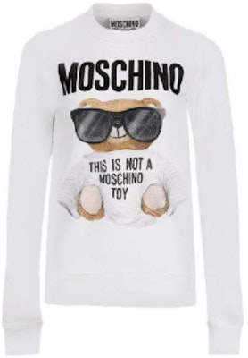 (W) MOSCHINO グラフィックプリント クルーネック 長袖スウェットシャツ レディース グレー EV1708-5527-1001 Order (W) MOSCHINO グラフィックプリント クルーネック 長袖スウェットシャツ レディース グレー EV1708-5527-1001