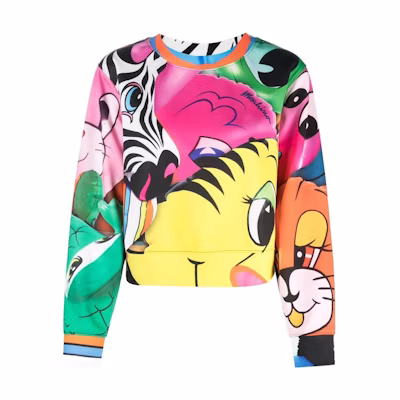 (Women) Moschino Graphic Print Sweatshirt Multicolor A1704-0429-1888