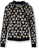 (Women) Moschino Letter Bear Zip Hoodie Jacket Black ZT1705-9005-1555 (Women) Moschino Letter Bear Zip Hoodie Jacket Black ZT1705-9005-1555