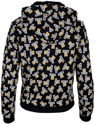 (Women) Moschino Letter Bear Zip Hoodie Jacket Black ZT1705-9005-1555 Lookbook (Women) Moschino Letter Bear Zip Hoodie Jacket Black ZT1705-9005-1555