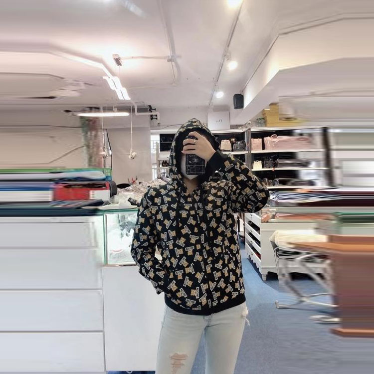 Purchase (Women) Moschino Letter Bear Zip Hoodie Jacket Black ZT1705-9005-1555