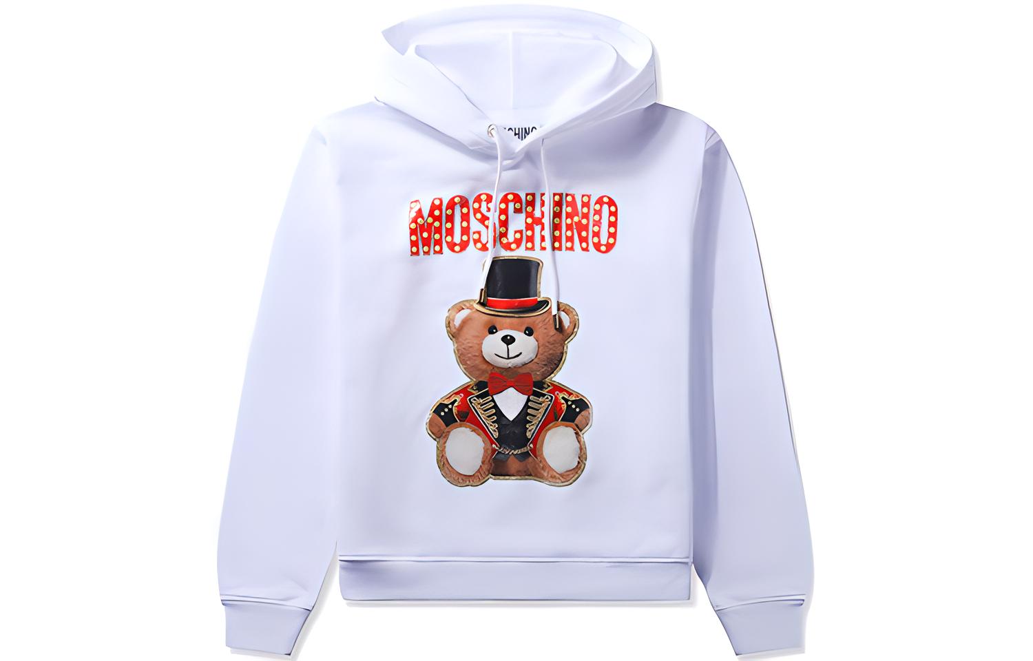 (Women) Moschino Magic Circus Bear White Hoodie Fashion Piece T1704-0527-2001