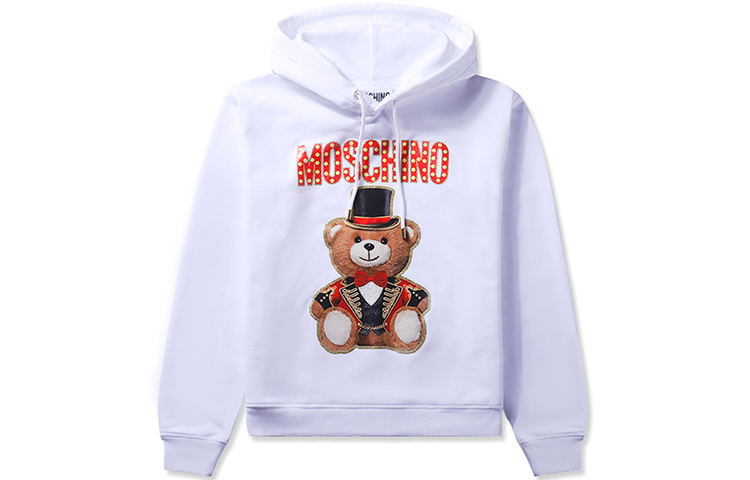 Order (Women) Moschino Magic Circus Bear White Hoodie Fashion Piece T1704-0527-2001