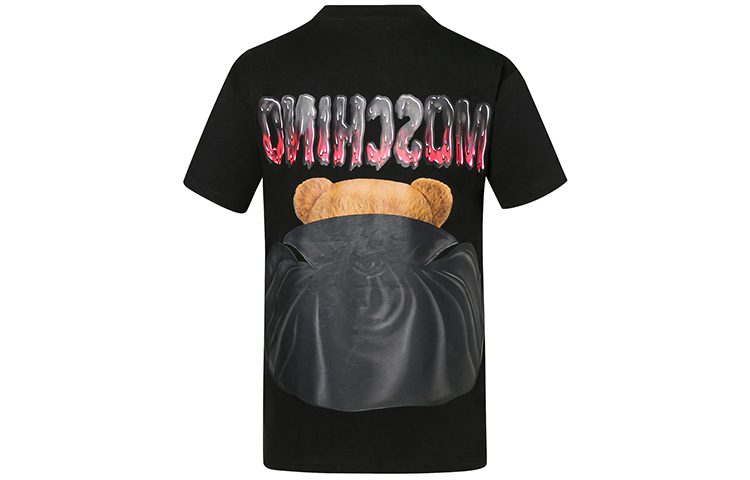 (Women) MOSCHINO Masked Teddy Bear Graphic T-Shirt  Black. A0712-0540-1555 圖 3