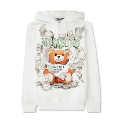 (Women) MOSCHINO Money Bear White Hoodie T1713-5427-3002