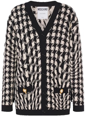 (W) モスキーノ モーフド ピエドプール ストレッチ カーディガン ブラック ニット セーター A0905-5402-1555 Order (W) モスキーノ モーフド ピエドプール ストレッチ カーディガン ブラック ニット セーター A0905-5402-1555