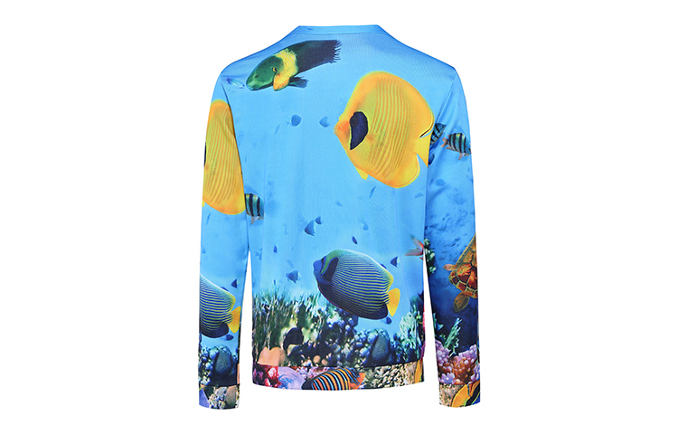 Lookbook (Women) Moschino Ocean Logo Lettering Sweatshirt Deep Sky Blue 2-V1707-2119-1278