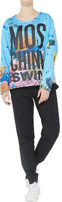 (Women) Moschino Ocean Logo Lettering Sweatshirt Deep Sky Blue 2-V1707-2119-1278 Shop (Women) Moschino Ocean Logo Lettering Sweatshirt Deep Sky Blue 2-V1707-2119-1278