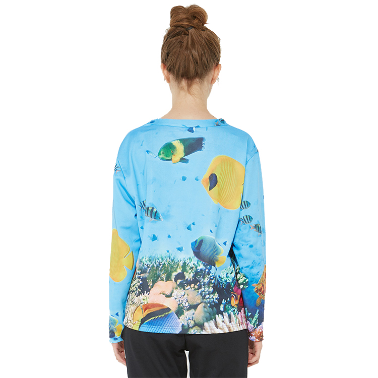 Details for (Women) Moschino Ocean Logo Lettering Sweatshirt Deep Sky Blue 2-V1707-2119-1278